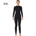 thumbnail image 3 of Tamaño ultrafino manga larga pantalones largos traje de baño de una pieza profesional impermeable espesado para nadar Snorkeling mujer surf / negro XXL seitruly OD017133-06, 3 of 7