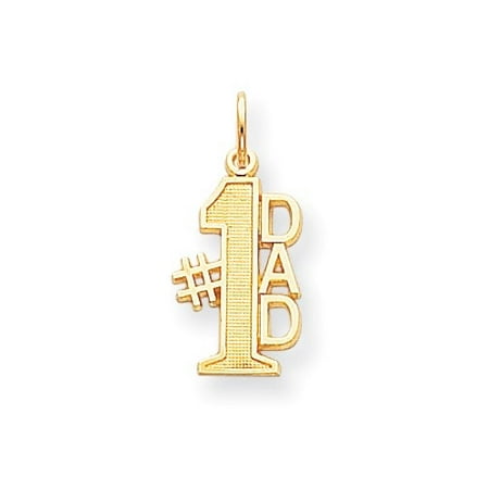 10k Yellow Gold #1 DAD Charm Pendant