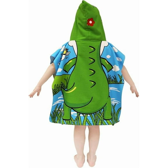 Hooded Kids Beach Towels - Toddler Bath Towel Girls Boys Swim Cover-ups for Ages 1 to 6 Kids Pool Towels Quick Dry Lightweight Soft Microfiber Poncho Towel 24x23