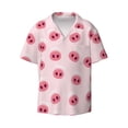 thumbnail image 5 of Picia Cute Pig Nose Men's Linen Shirts Short Sleeve Cuban Beach Shirts Casual Shirts Button Down Shirt for Men Beach Summer Wedding Shirt-Large, 5 of 7