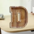 thumbnail image 3 of Miulika Letter Piggy Bank Wooden, Kid'S Money Bank Saving Jar, Decorative Letter Money Box for Valentine's Day, Boys, Girls, Letter D, 3 of 7