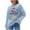 02 Light Blue, variant on Weiqiqre Women Sweaters Trendy Long Sleeve Crewneck Fall Outfits Pullover Sweater Tops