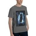 thumbnail image 2 of Bingfone Night Scene Of Wolves Men'S Loose Fit Short-Sleeve Pocket T-Shirt, 2 of 7
