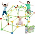 thumbnail image 1 of Tienda para niños, kit de construcción de cabaña para niños de bricolaje, juego para tienda de campaña, túnel de castillo, interior exterior (bola 45 barras 75 con tienda), 1 of 5