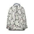 thumbnail image 3 of Artistic Dog Print Backpack with Watercolor Dog Artwork, Featuring Paw Prints and Bones, Suitable for School and Travel, 3 of 6