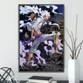 thumbnail image 3 of Póster autoadhesivo de One Piece Luffy Gear 5, papel tapiz de dibujos animados, decoración del hogar, pintura de Zoro, arte de pared de anime, sangre caliente clásica, 3 of 5