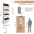 thumbnail image 3 of coastal rose Over The Door File Organizer, 4 Pockets Mail Organizer Holder Wall Mount Hanging File Folders Storage Organizer for Office, Home, Paper, Document, Chart, 3 of 7