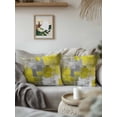 thumbnail image 3 of Outdoor Pillows Waterproof, Yellow Grey Bedding Throw Pillows with Insert for Couch Sofa Bed, Modern Oil Painted Abstract Art Aesthetics 18x18 Inch Pillowcases Decorative Patio Pillow Set of 1, 3 of 8