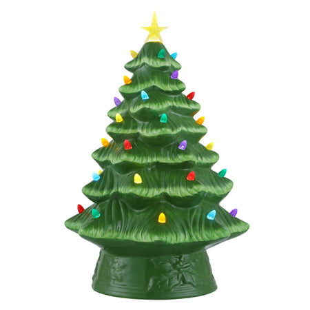 Mr. Christmas Prelit Ceramic Christmas Tree 16 in, Multiple