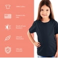 thumbnail image 4 of Dc Wonder Woman Floral Wonder Woman Logo Kids T Shirt (2) for Youth Toddler Boys and Girls, Navy, 4 of 5