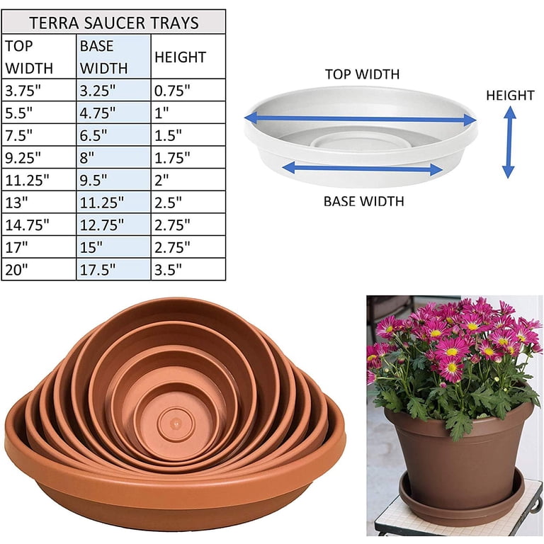 Bloem Terra Plant Saucer Tray Terra Cotta for Planters Size 17-20