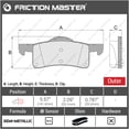 thumbnail image 4 of Friction Master MKD1280 Front Semi-Metallic Brake Pads Replacement Set, 4 of 4