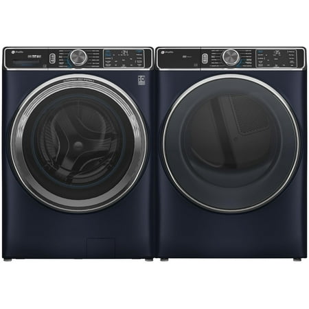 GE Profile - 7.8 Cu. Ft. Stackable Smart Electric Dryer with Steam and Sanitize Cycle - Sapphire Blue