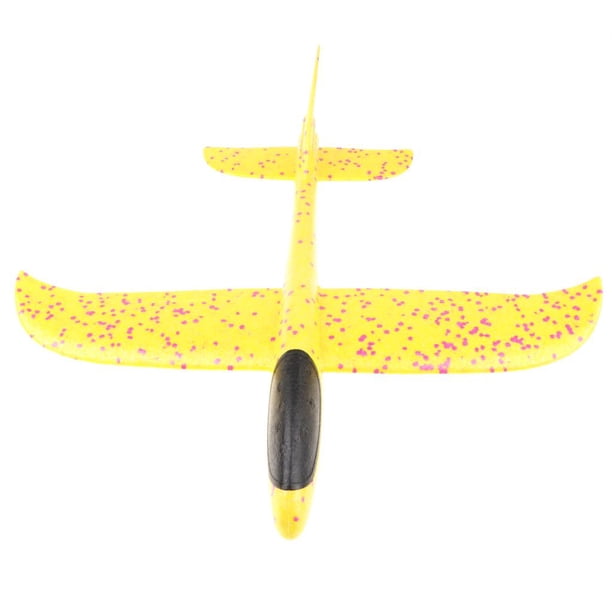 Planeador de Espuma Aeroplano de Lanzamiento con Alas Juguete Libre Exteriro de Cumpleaños para Bebés 48cm Amarillo perfke Juguetes Glider Airplane