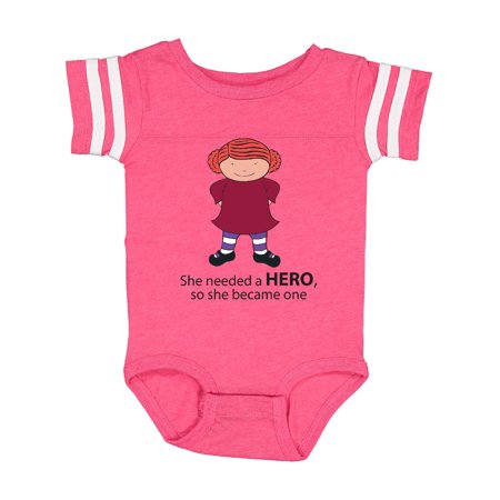 

Inktastic She Needed a Hero so She Became One Gift Baby Boy or Baby Girl Bodysuit