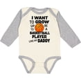thumbnail image 3 of Inktastic I Want To Grow up To Be A Basketball Player Like My Daddy Boys or Girls Long Sleeve Baby Bodysuit, 3 of 5
