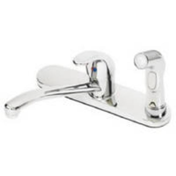 OakBrook Essentials One Handle Chrome Kitchen Faucet Side Sprayer Included