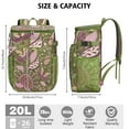 thumbnail image 3 of Decorative Paisley Print Cooler Backpack - Insulated 20L Soft Cooler Bag with PEVA Lining, Easy to Clean for Picnics & Outings, 3 of 6