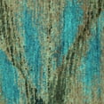 thumbnail image 1 of Ahgly Company Machine Washable Indoor Square Abstract Turquoise Blue Modern Area Rugs, 8' Square, 1 of 1