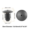 thumbnail image 2 of REGALWOVEN  20pcs 12mm/0.47" Hole Dia Plastic Bolt Rivets Fastener Ceiling Lining Trim Panel Clips Black for Car, 2 of 5