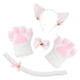 thumbnail image 3 of Disfraz de Gato, Cosplay Pajarita Cola Juguetes Orejas Sombreros Guantes para Disfraces Adultos Regalos Vestir Blanco Hugo Traje de juego de cosplay, 3 of 6