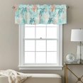 thumbnail image 3 of Teal Sea Turtle Starfish Valance Curtain for Windows Summer Beach Coral Shell Blue Rod Pocket Curtain Valances Short Window Treatments Panels for Kitchen Bathroom Laundry Room Basement 60 x 18 Inch, 3 of 9