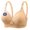 Beige, variant on SROBPTY Plus Size Bras for Women, Womens Everyday Bras, Women Wireless Push Up Breathable T Shirt Comfortable Everyday Bras Black,XXL