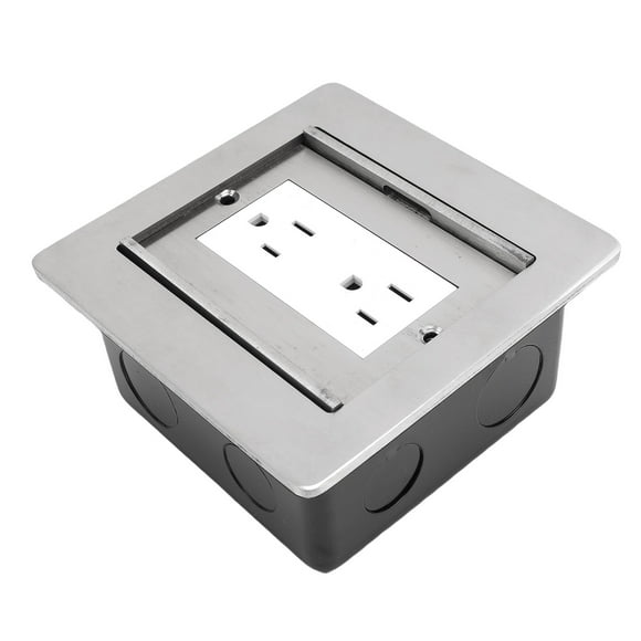 Recessed Floor Outlet, 2 Receptacles Recessed Floor Socket for Office