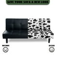 thumbnail image 3 of Xoenoiee Cow Pattern Futon Cover Stretch Sofa Bed Slipcovers Full Twin Queen Size Armless Couch Loveseat Protector Covers with Elastic Bottom for Living Room Bedroom Furniture, 3 of 7