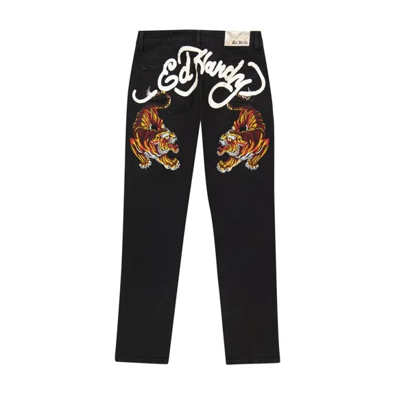 Ed Hardy Crawling Tiger Slim Taper Jean - MEHD8301 S-6P (Black, 32)