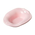 thumbnail image 4 of Baño de asiento ergonómico para inodoro, lavabo ancho y profundo, antideslizante, portátil, sólido Pp rosa, 4 of 9