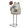 thumbnail image 4 of Alpine Corporation Stone Finish Frog with Metal Flower Statuary, 4 of 14