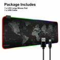 thumbnail image 5 of RGB Gaming Mouse Pad - Large Led Keyboard Pad, Mouse Mat with HD Map, Smoothly Waterproof Surface, Non-Slip Rubber Base, 31.5"X 11.8" & 12 Light Modes, 5 of 6