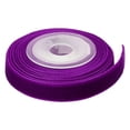 thumbnail image 3 of Uxcell 0.35 Inch x 2.18 Yard Velvet Ribbons Single Faced Vintage Velvet Ribbons Spool for Decor DIY Fuchsia, 3 of 6