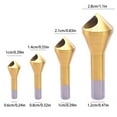 thumbnail image 3 of Titanium Coated Countersink Chamfer Tool 4 Pcs Function Countersink Drill Bit Set 90 High Speed Counter Drill Bit For Wood Metal Ceramic Drill Bit Buriles Para Metal 4 Tile Hole Saw 8 Hole Saw Metric, 3 of 4