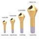 thumbnail image 4 of Herramienta avellanadora con recubrimiento de titanio, 4 piezas, juego de brocas avellanadoras de 90 mm de alta velocidad para madera, metal y plástico, 4 of 8