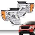 thumbnail image 6 of PIT66 Headlight, Fit for 2009-2014 Ford F150, Left and Right OE Style Pickup Truck Headlamp Assembly Clear lens Chrome Housing Amber Reflector, 6 of 9