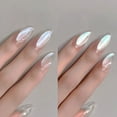 thumbnail image 5 of Tkrady Pearl Ice Nail Powder, Ice Translucent Aurora Holographic Chrome Nail Art Powder, High Glossy Iridescent High Pigment Manicure Art Glitter, 5 of 8