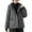 Gray, variant on Wensltd Women's Padded Jacket Solid Color Hooded Versatile Cotton Winter Warm Daily Outdoor Thickened Coat
