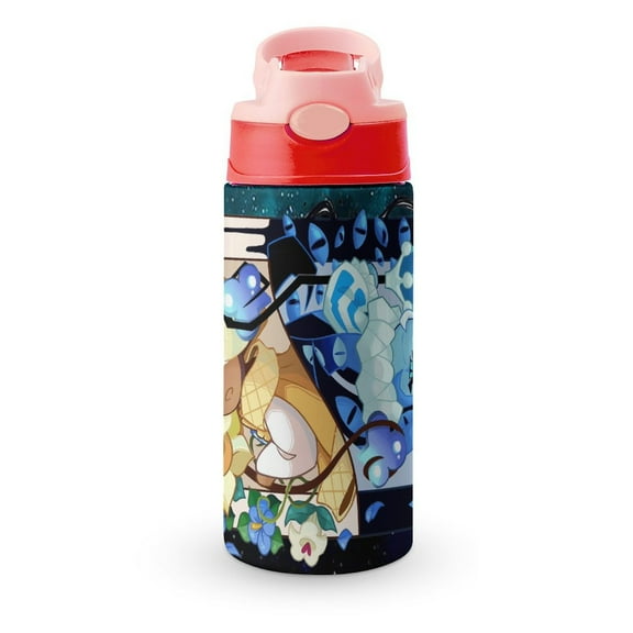 Cookie Run Kingdom Insulated Stainless Steel Water Bottle with Straw Vacuum Reusable Leak Proof Water Cup Boys Girls