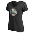 thumbnail image 2 of Women's Black Golden State Warriors Lovely V-Neck T-Shirt, 2 of 3