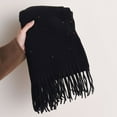 thumbnail image 4 of Neewe Women Fashion Polka Dot Soft Skin Friendly Scarf with Tassels Basic Winter Daily Warm Scarf, 4 of 4