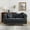 Black, variant on Sailvan 60.5" Velvet Chesterfield Loveseat, 2-Seater Tufted Sofa with Nailhead Trim, Gold Metal Legs & 2 Round Pillows for Living Room Grey