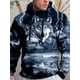 thumbnail image 3 of Sudadera con capucha con estampado 3D de lobo para hombre, estilo urbano, color verde oscuro, manga larga, con capucha, estampado de diseñador para primavera y otoño, 3 of 5
