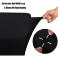 thumbnail image 3 of GFDYREE Spandex Tablecloth 8FT Stretch Table Cover Fitted Rectangular Tables, Universal Stretch Patio Table Cloth for Wedding, Banquet, Party and Event（Black, 8FT, 3 of 7