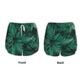 thumbnail image 5 of Lsque Green Leave Fern Printed Women's Running Shorts with Liner Pockets,Elastic Quick Dry Workout Athletic Gym Yoga Shorts,Womens High Waist Shorts-X-Large, 5 of 9
