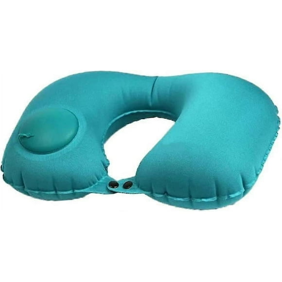 Almohada de cuello en forma de U, almohada de viaje, almohada de viaje, almohada inflable de felpa suave