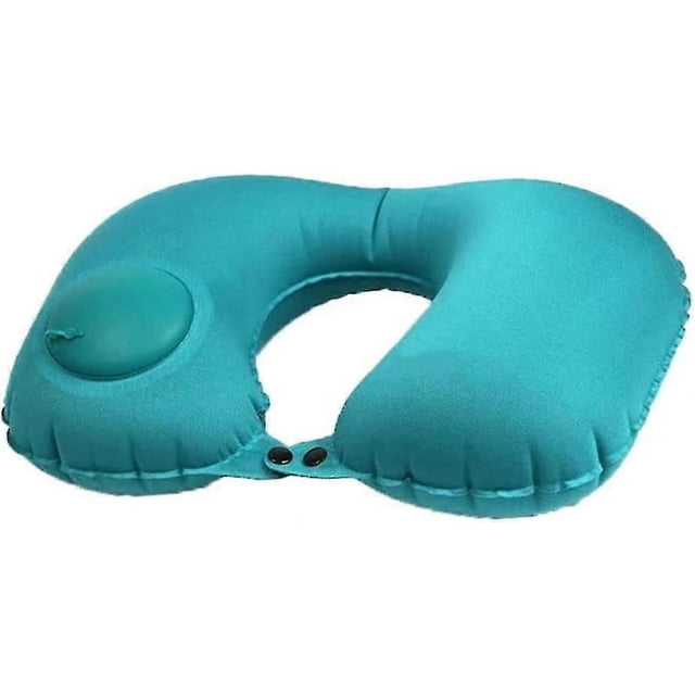 Almohada de cuello en forma de U, almohada de viaje, almohada de viaje, almohada inflable de felpa suave