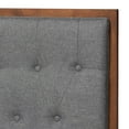thumbnail image 5 of Baxton Studio Bryn Classic and Traditional Grey Fabric and Walnut Brown Finished Wood King Size Platform Bed, 5 of 11