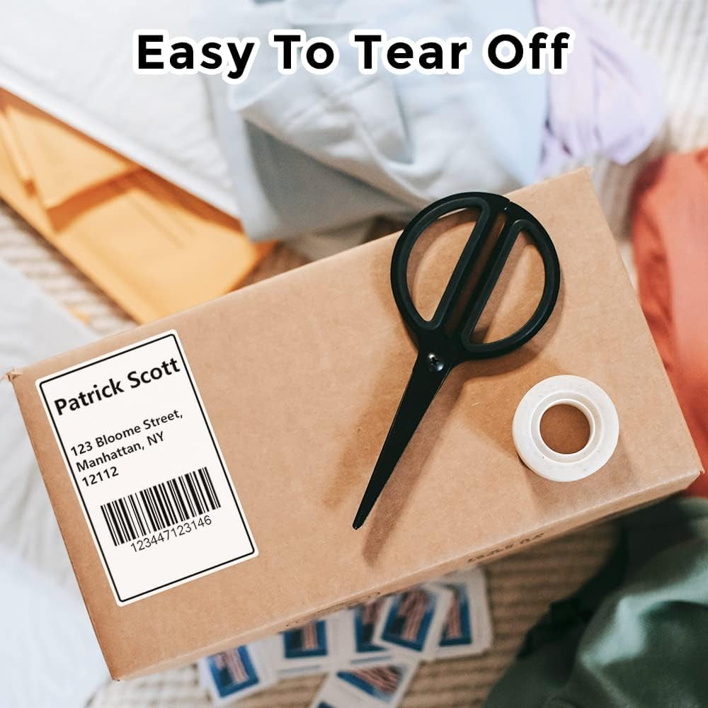 Phomemo M220 3.14 Inch Portable Bluetooth Thermal Label Maker - Support 20-80mm Width Label for Clothing, Mailing, and Address Labels - Compatible with Phone and Laptop (Orange)